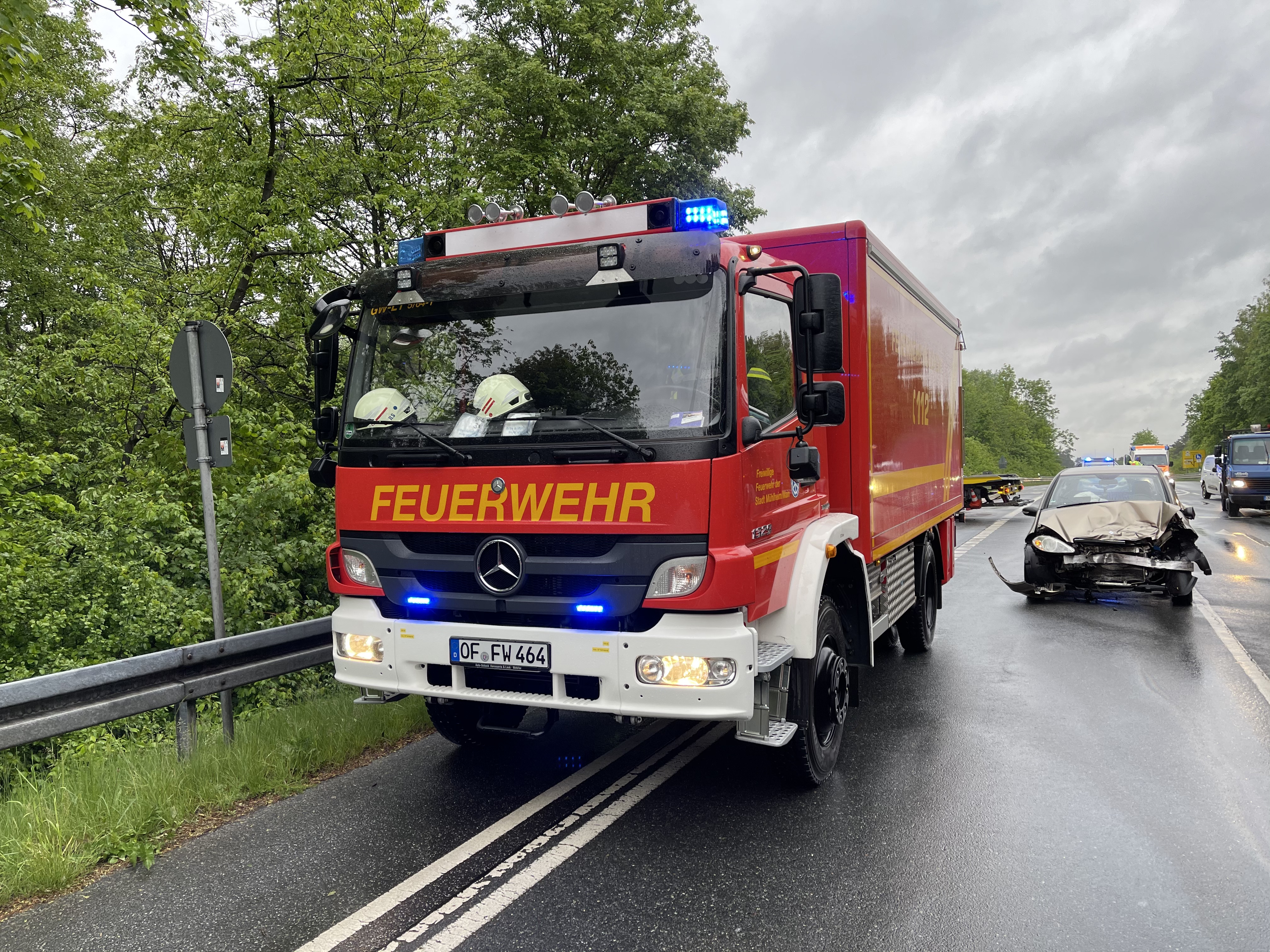 Betriebsmittelaufnahme nach Verkehrsunfall 