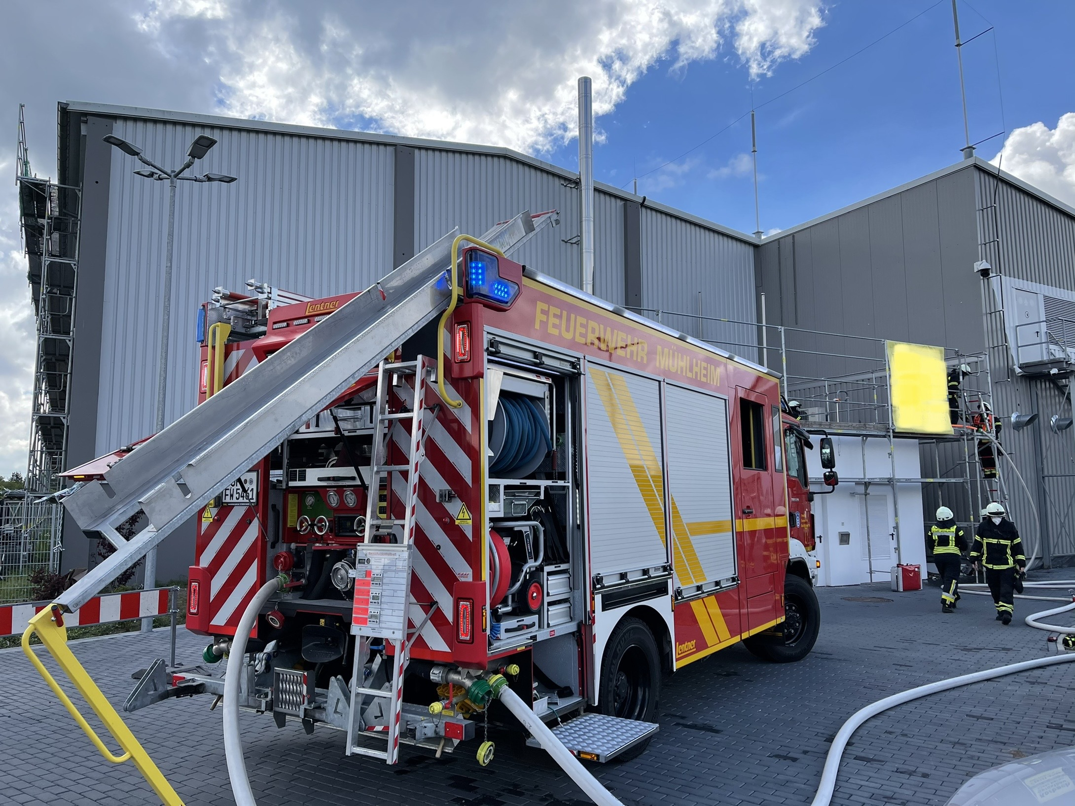 Feuer auf Dach der ehemaligen Biogasanlage