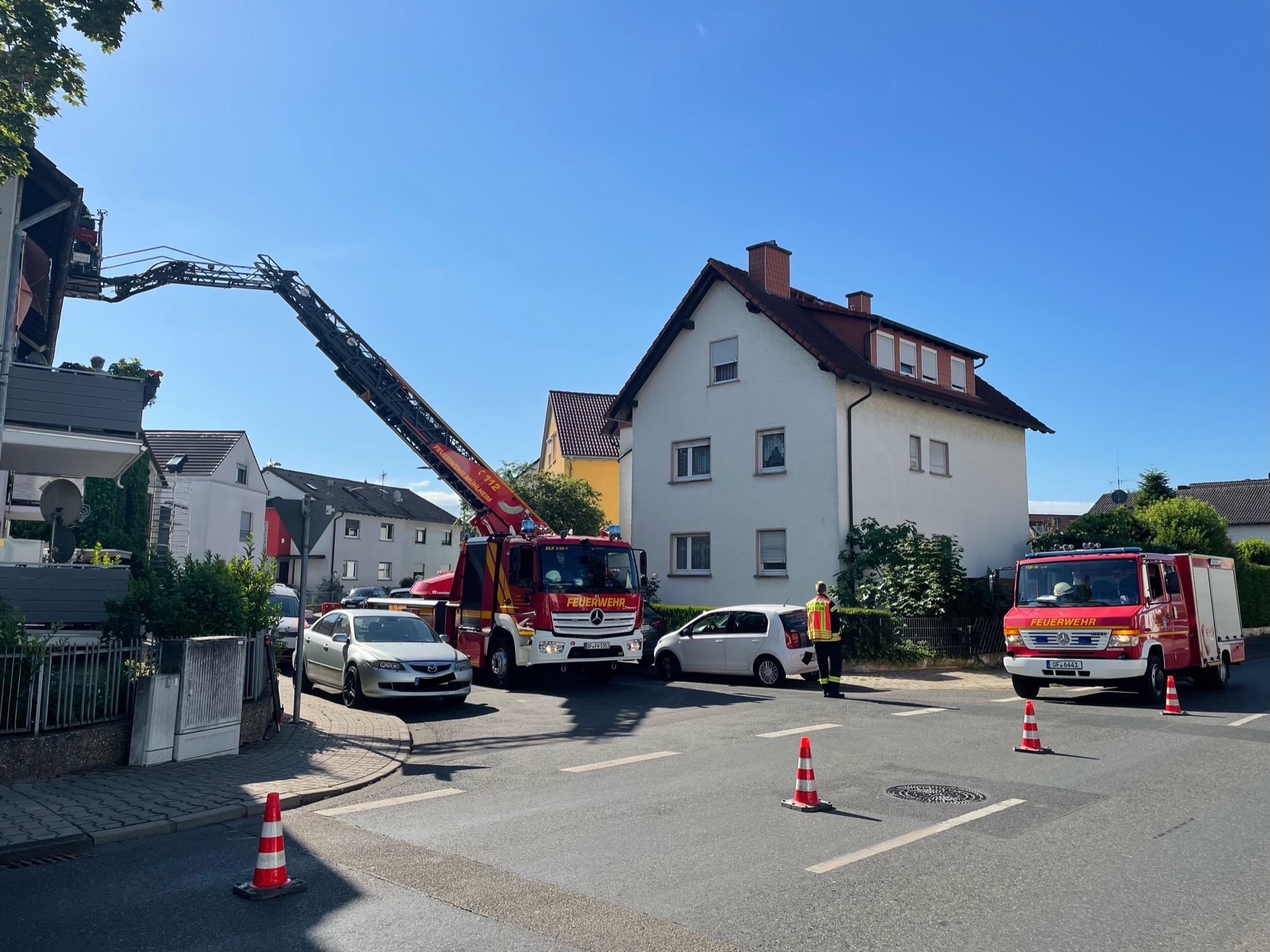 Patientenrettung über Drehleiter