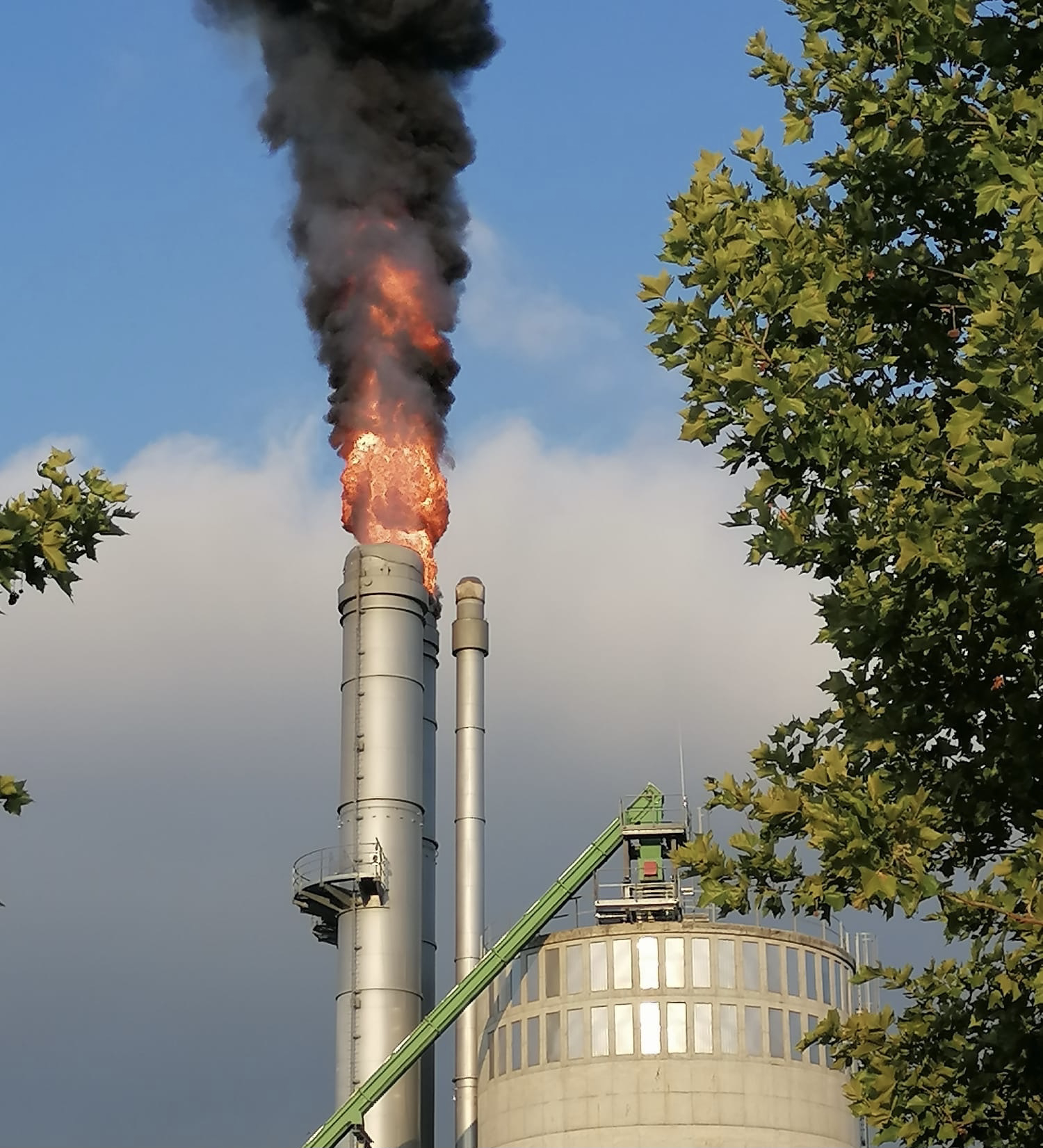 Großbrand in Pellet-Fabrik