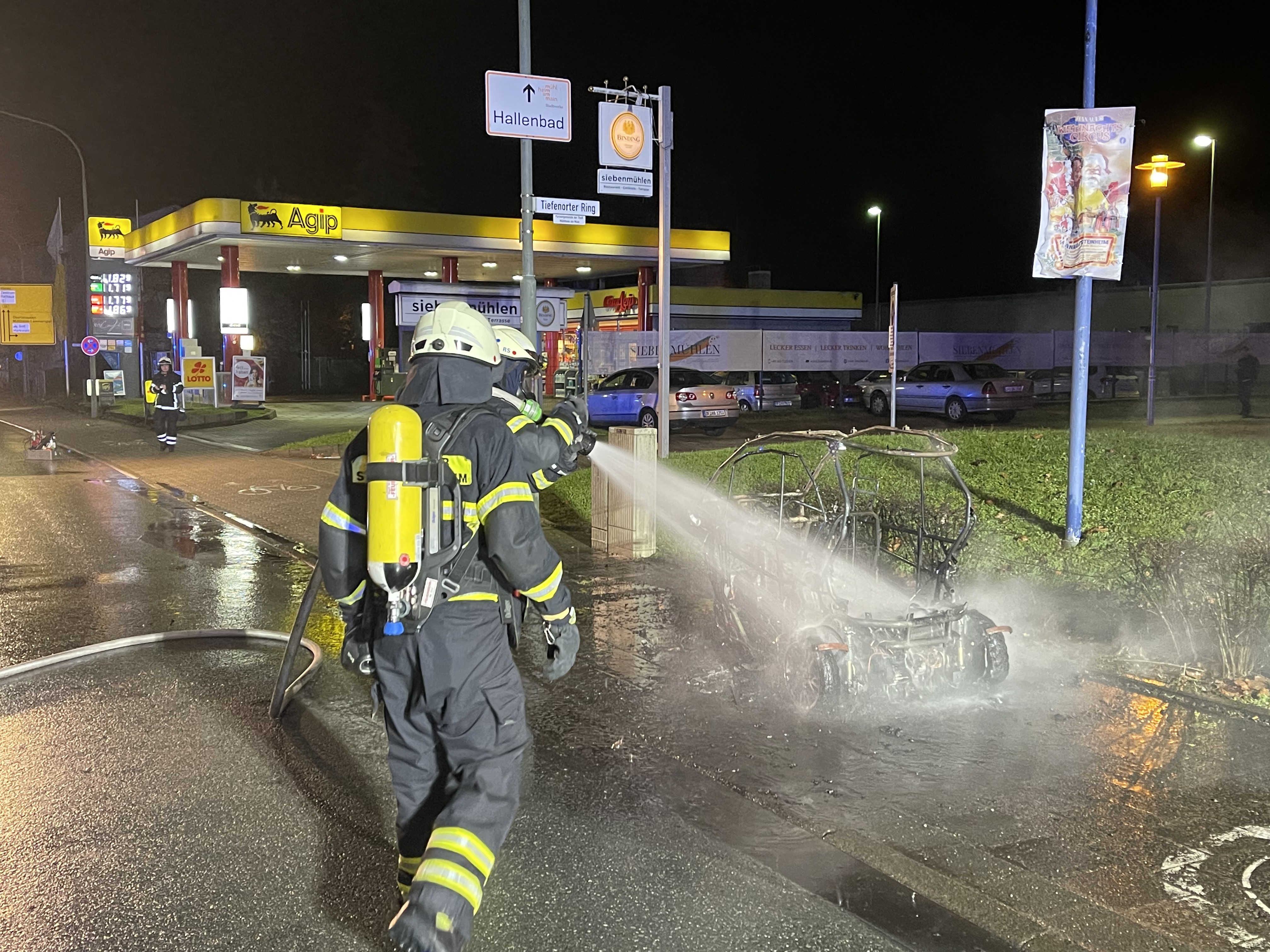 Brennt Elektrofahrzeug im freien